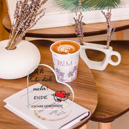 Liebes Geschenk Jahrestag Valentinstag Gravierte Acryl Block Ich Liebe Dich Mehr