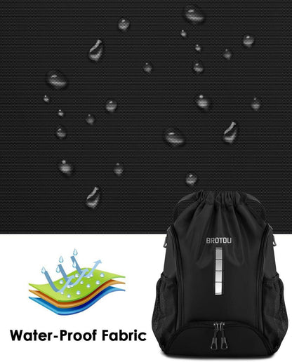 Sportbeutel Turnbeutel Fußball Rucksack Kordelzug mit Schuhfach Gym Tasche
