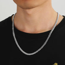 Edelstahl Panzerkette mit Diamantschliff 14K Gold Vergoldet