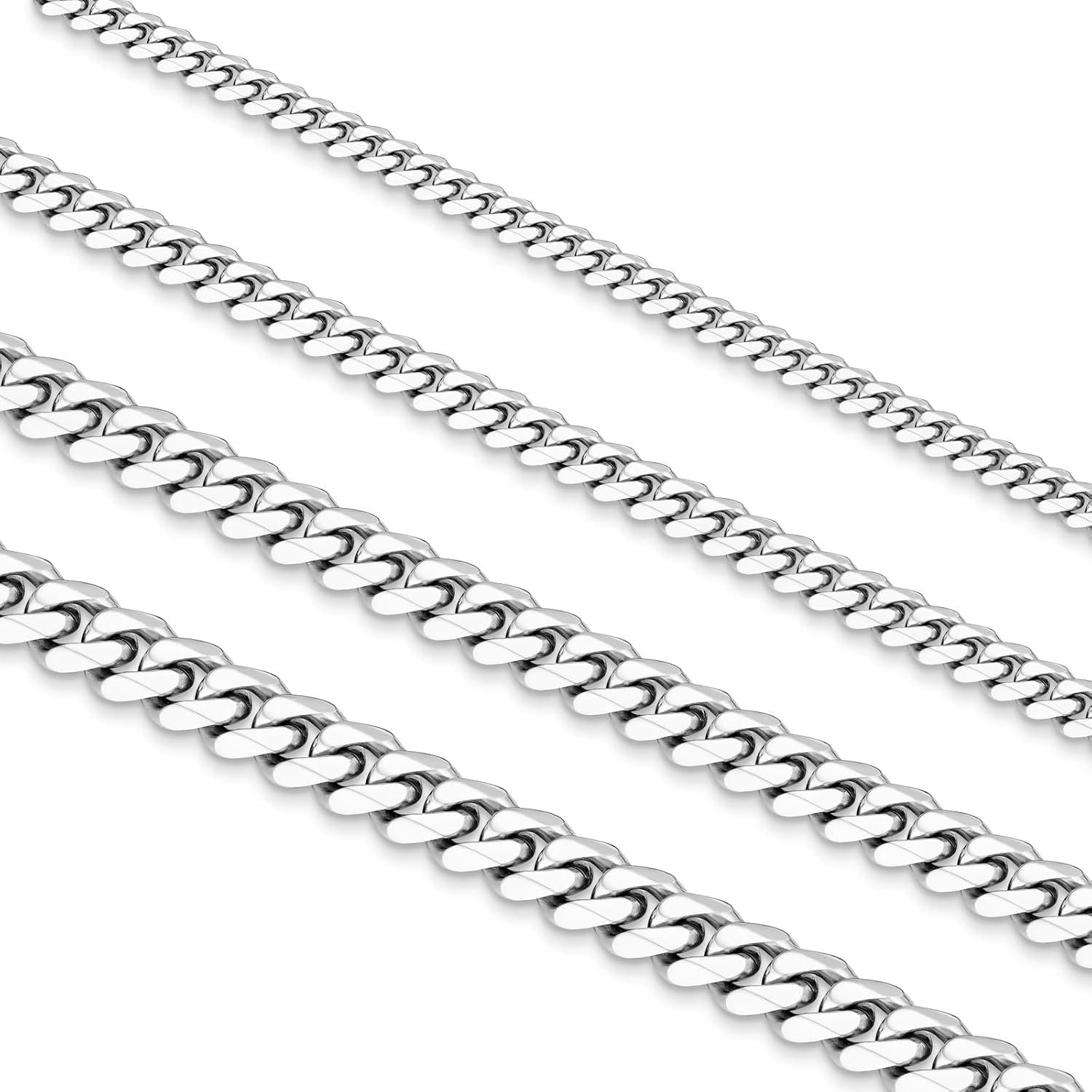 Herren Edelstahl Panzerkette Diamantschliff 5mm Goldkette 45.7cm