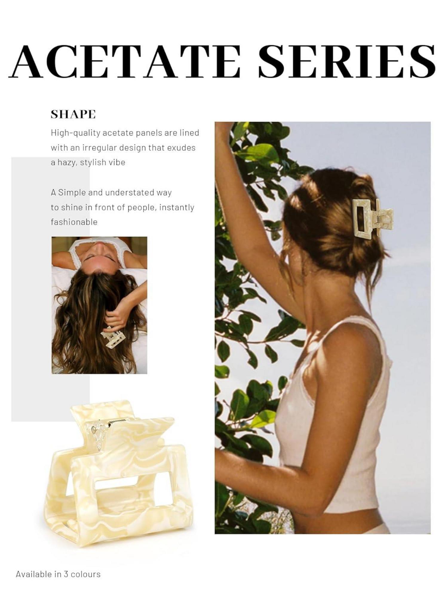 Haarklammer Damen Mittelgroß 3 Stück Rutschfest Leopardenmuster