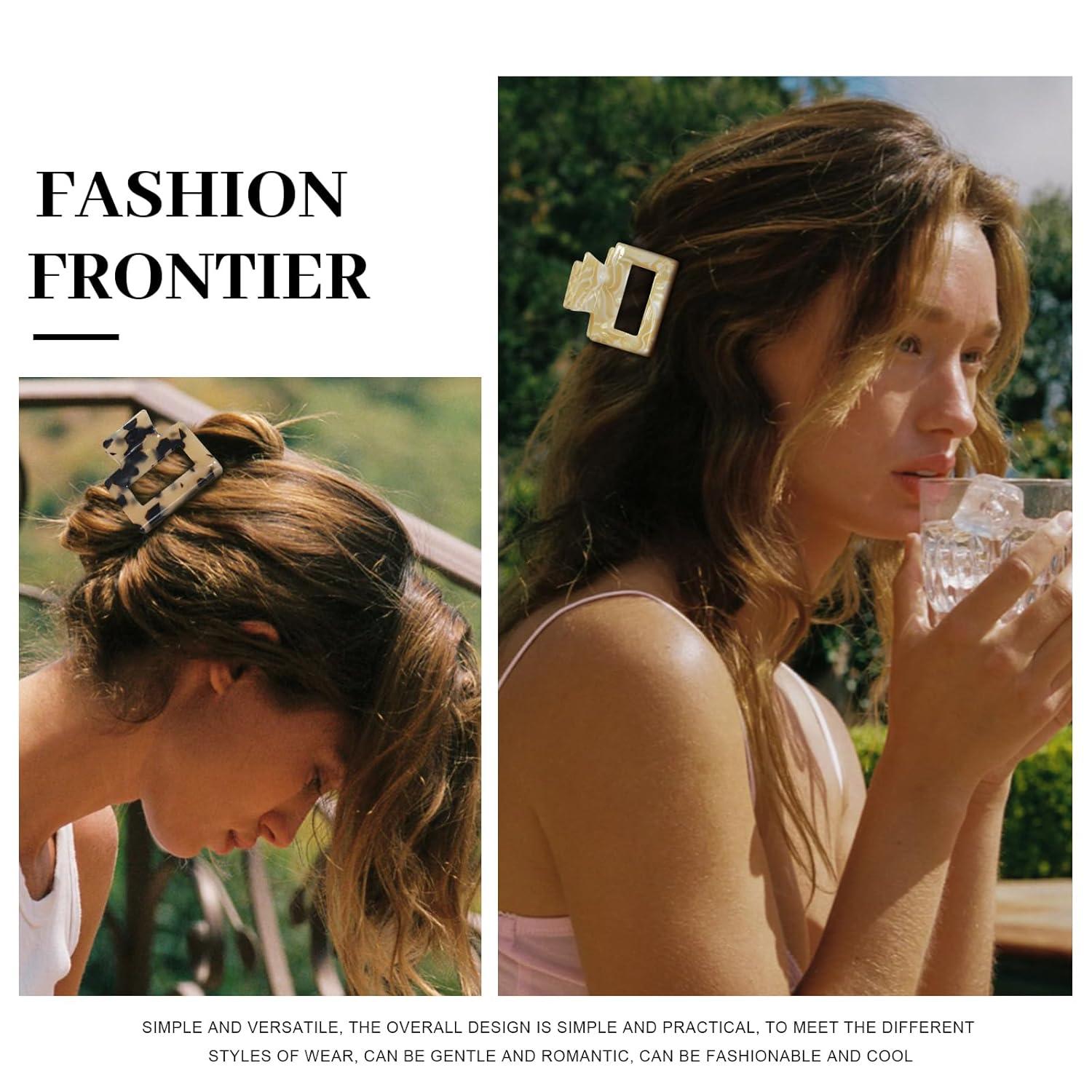 Haarklammer Damen Leopardenmuster Acetat 3er Set