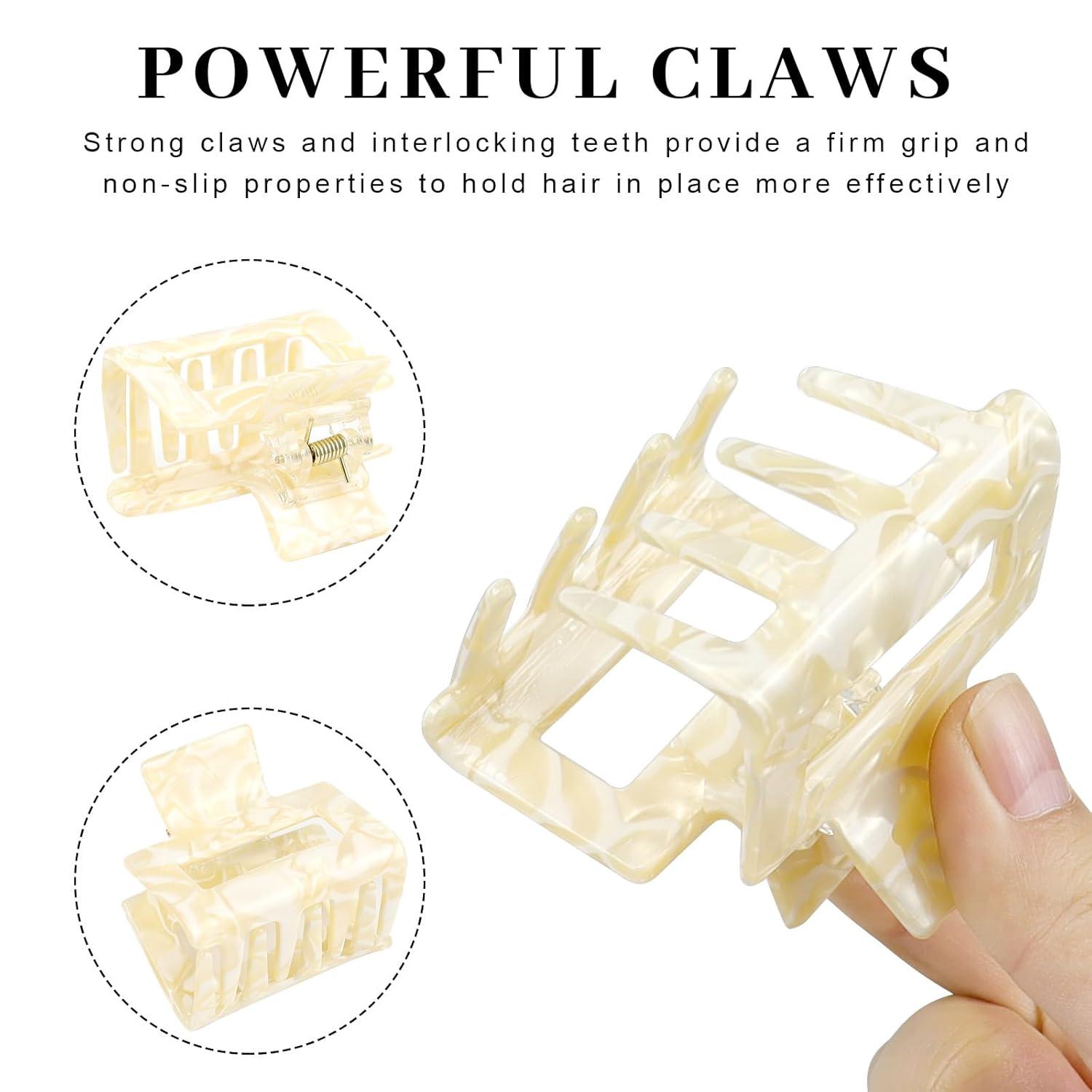 Haarklammer Set Leopardenmuster Damen Mittelgroß Acetat Claw Clip 3