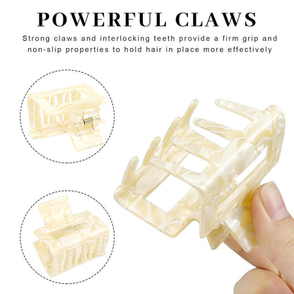 Haarklammer Set Leopardenmuster Damen Mittelgroß Acetat Claw Clip 3