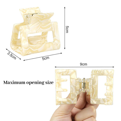 Haarspangen Set Damen Leopardenmuster Mittelgroß Acetat Claw Clips