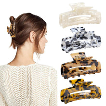 Haarklammer Set Rutschfeste Damen Haarspangen Zelluloid Leopard