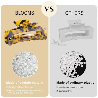 Haarklammer Set Rutschfeste Damen Haarspangen Zelluloid Leopard