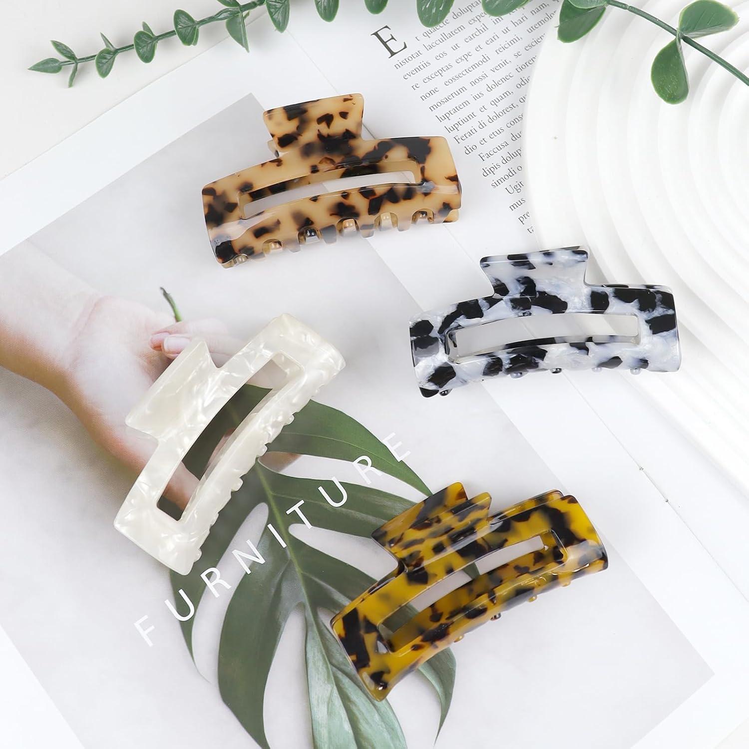 Haarklammern Set Rutschfeste Haarspangen Damen Leoparden Haarschmuck