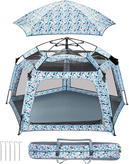 Funsland Automatisches Kinder-Spielzelt 2-3 Personen Strandmuschel Pop Up Indoor&Outdoor