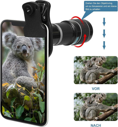 20X Telezoom Objektiv, Universal Clip Handy Kameraobjektiv
