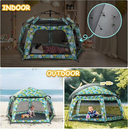 Kinder Pop Up Spielzelt Strandzelt Outdoor Camping 2-3 Personen