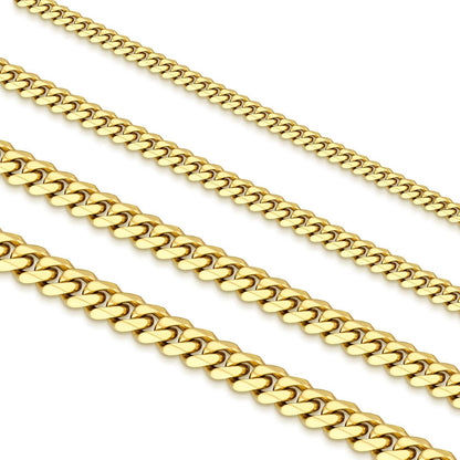 Panzerkette Halskette Herren 14K Gold Diamantschliff 5mm 45.7cm