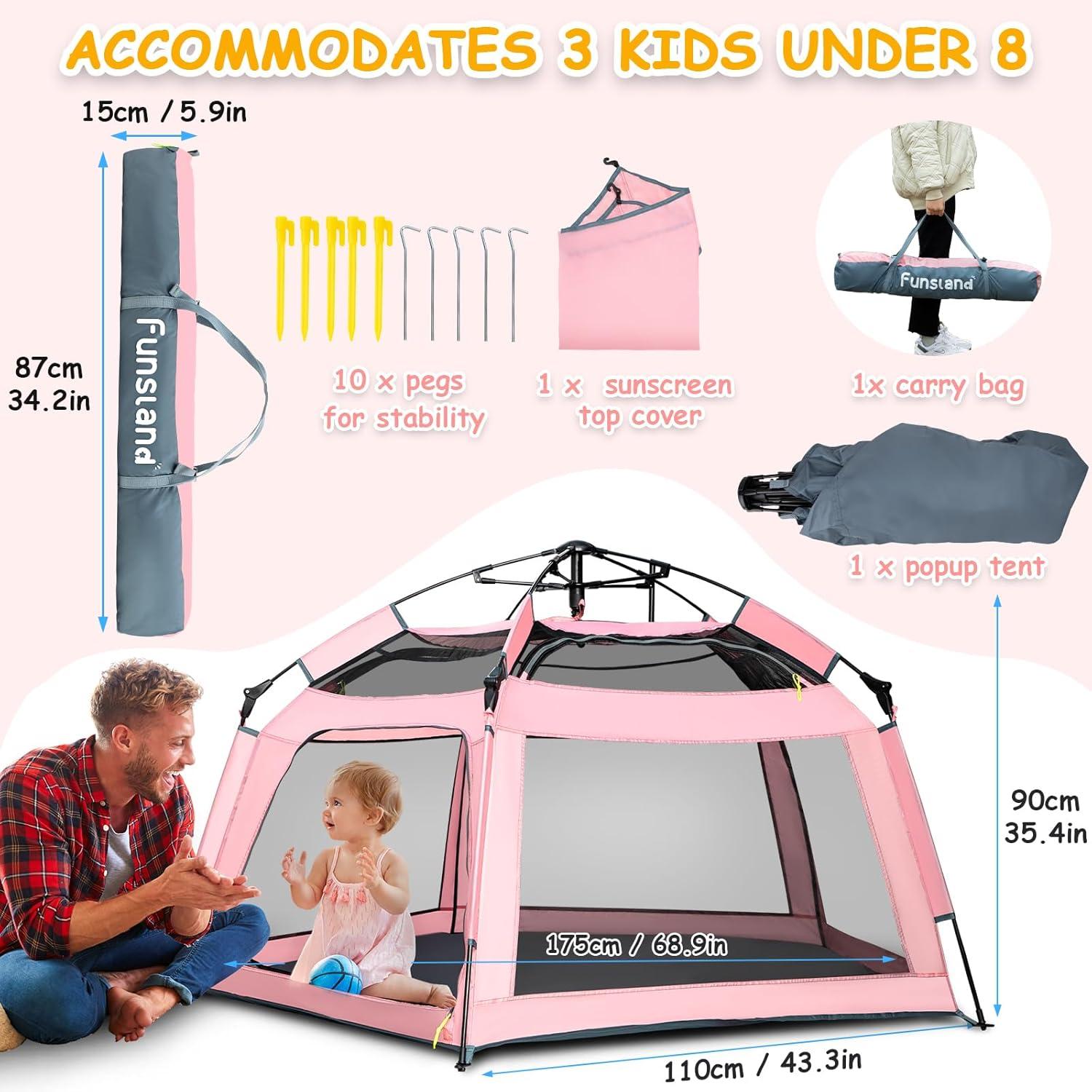 Spielzelt Kinder Pop-Up Strandmuschel Schloss Indoor Outdoor