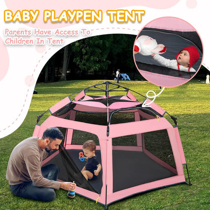 Kinder Spielzelt Strandmuschel Pop Up Mädchen Indoor Outdoor 3-4 Personen