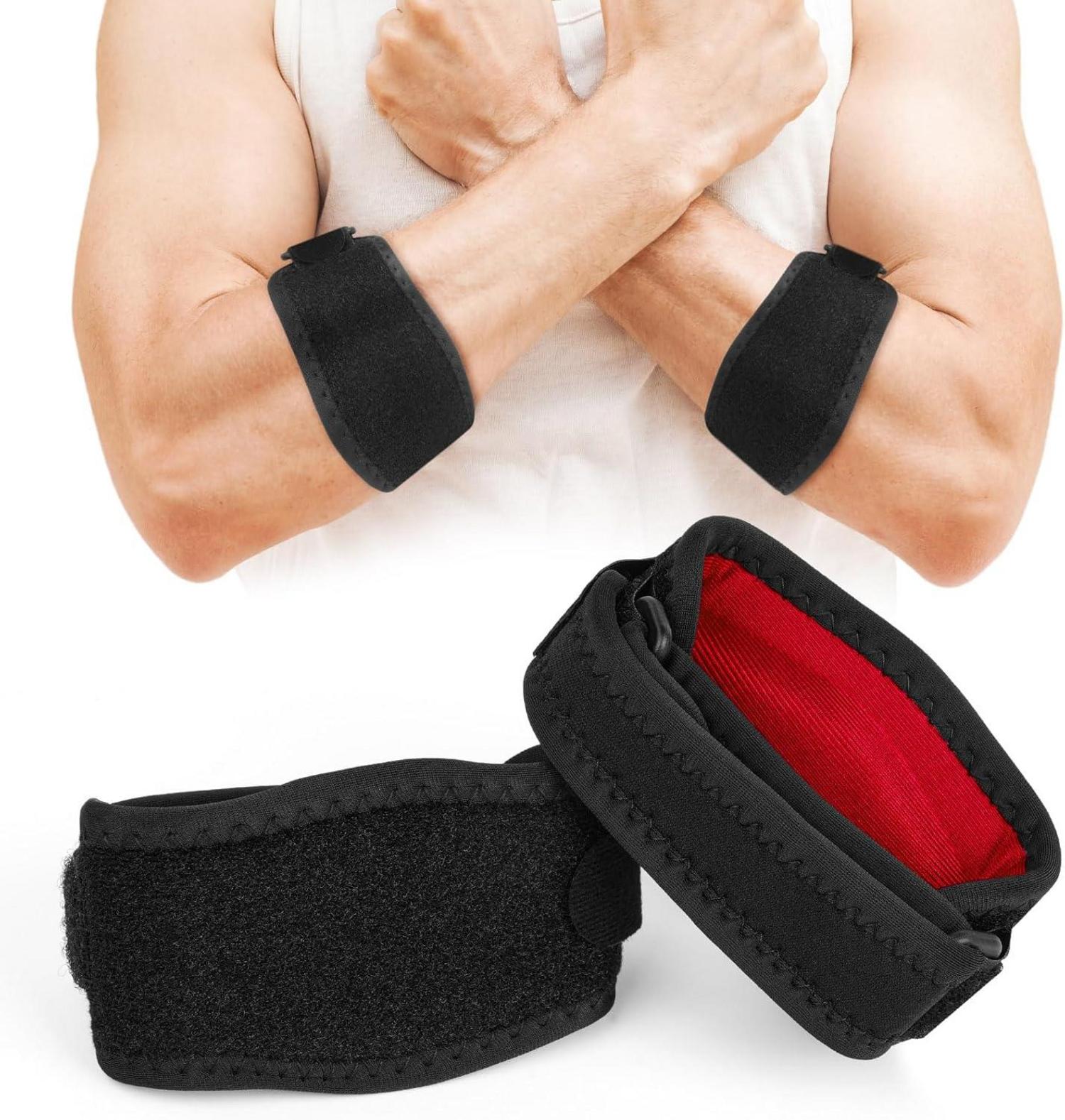 Ellenbogenbandage 2 Stück Tennisarm Golfer Sport Rot