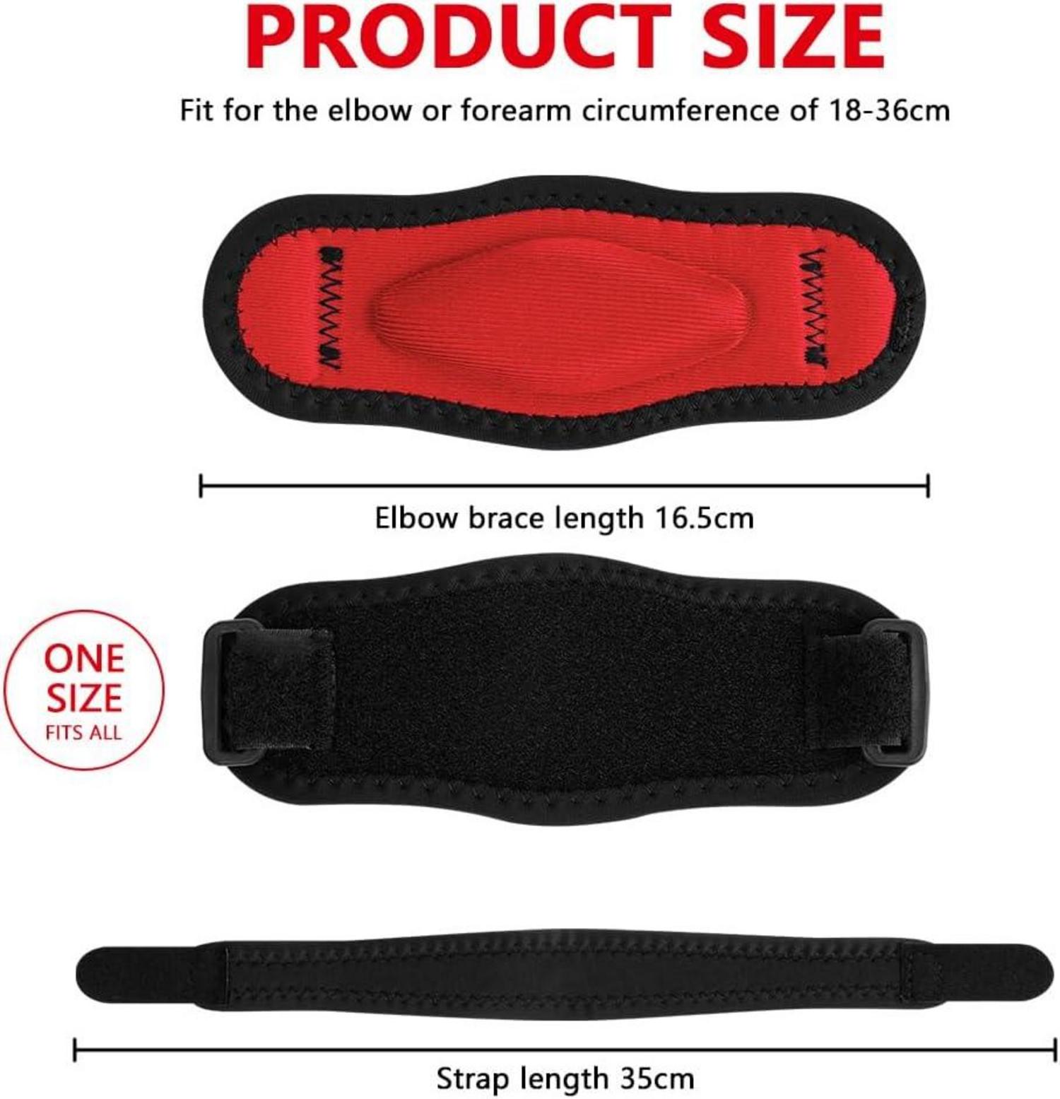 Ellenbogenbandage Tennisarm Golferellenbogen Sport Rot 2
