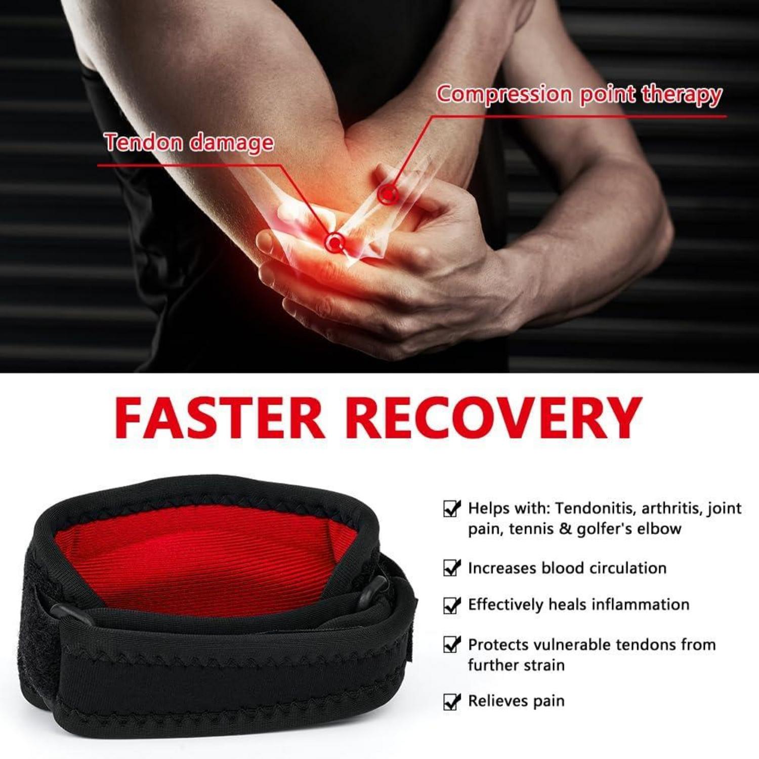 Ellenbogenbandage 2 Stück Tennisarm Golfer Sport Rot