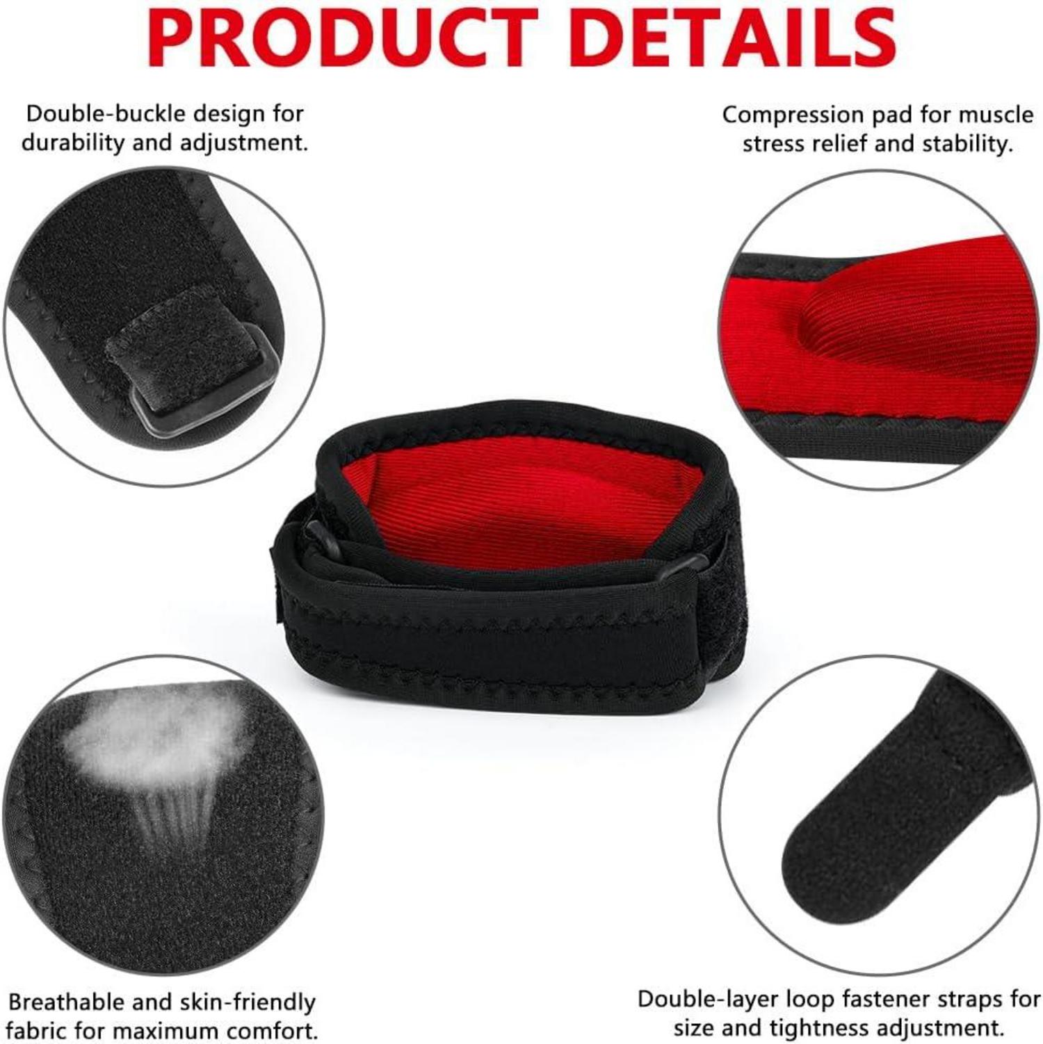 Ellenbogenbandage Tennisarm Golferellenbogen Sport Fitness Rot