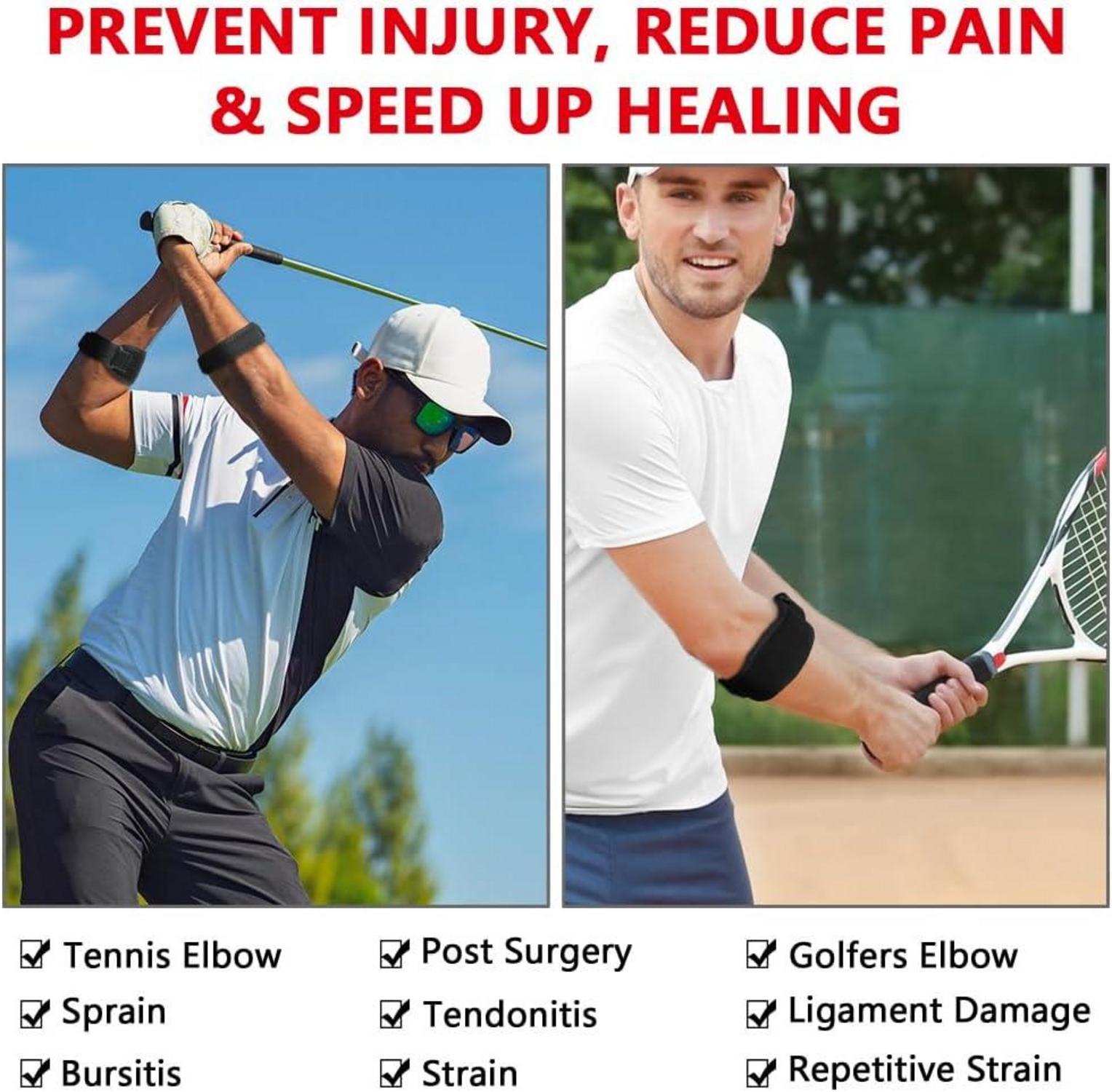 ACWOO Ellenbogenbandage 2 Stück Tennisarm Golferellenbogen Fitness Rot