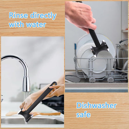 Fleischklopfer 24cm Zinklegierung Doppelseitig Rutschfest Silber