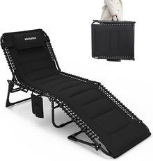 Faltbare XXL Sonnenliege 5-fach verstellbar mit Kissen 200x68CM
