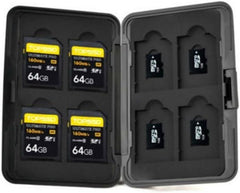Stoßfeste Speicherkartenbox aus Aluminium für SD-, SDHC-, MMC-, Micro
