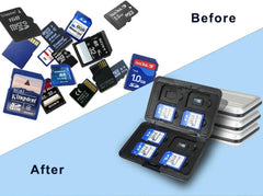 GeeKam Aluminium Speicherkarten Schutzbox 8-Fach SD TF MMC Micro SDHC Transportbox