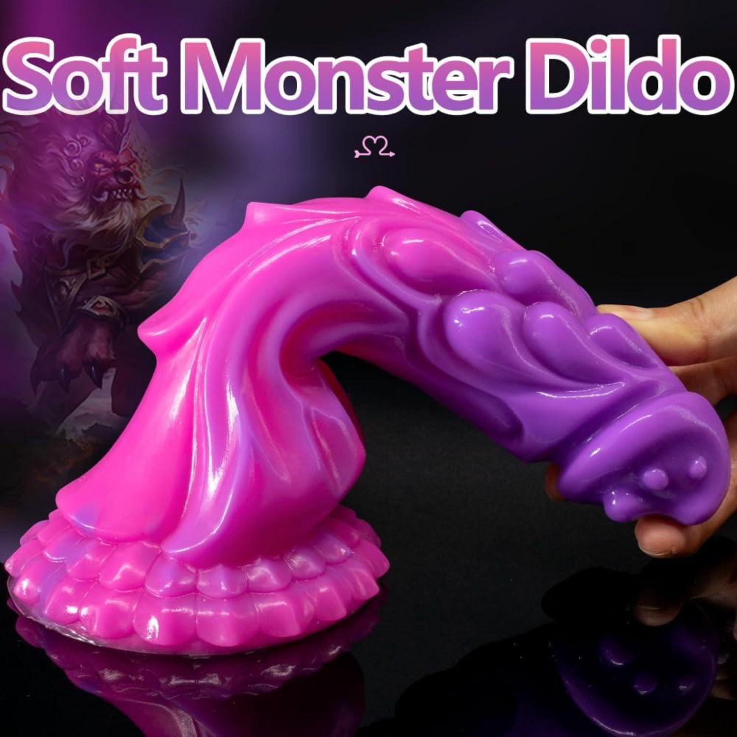 Silikon Monster Dildo Dragon Analplug Saugnapf Realistisch 22,2cm 5,8cm 450g