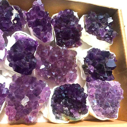 Amethyst-Cluster Natürliche Rohe Heilsteine Bergkristall 800 g