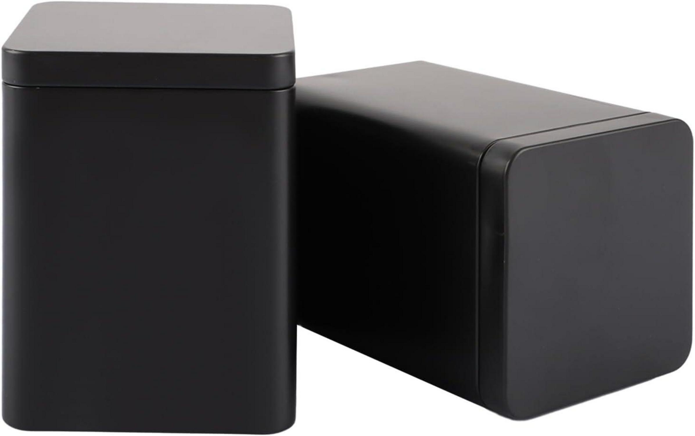 10er Set klassische Teedosen für losen Tee, aromadicht, Metall, 90g