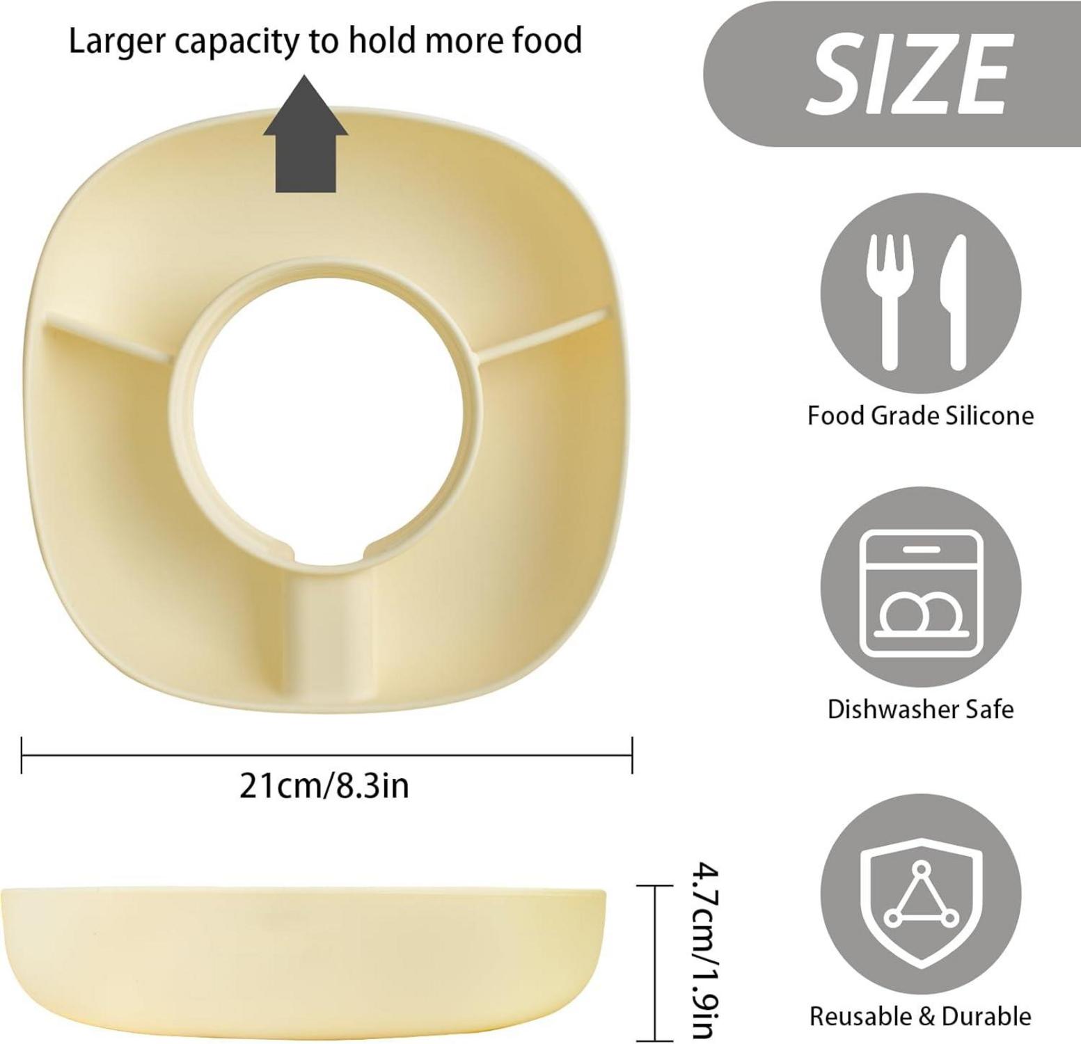 Snackschale für Stanley Tumbler wiederverwendbar 3 Fächer