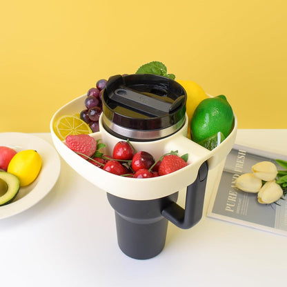 Snackschale für Stanley Tumbler wiederverwendbar Süßigkeiten Nüsse 3 Fächer