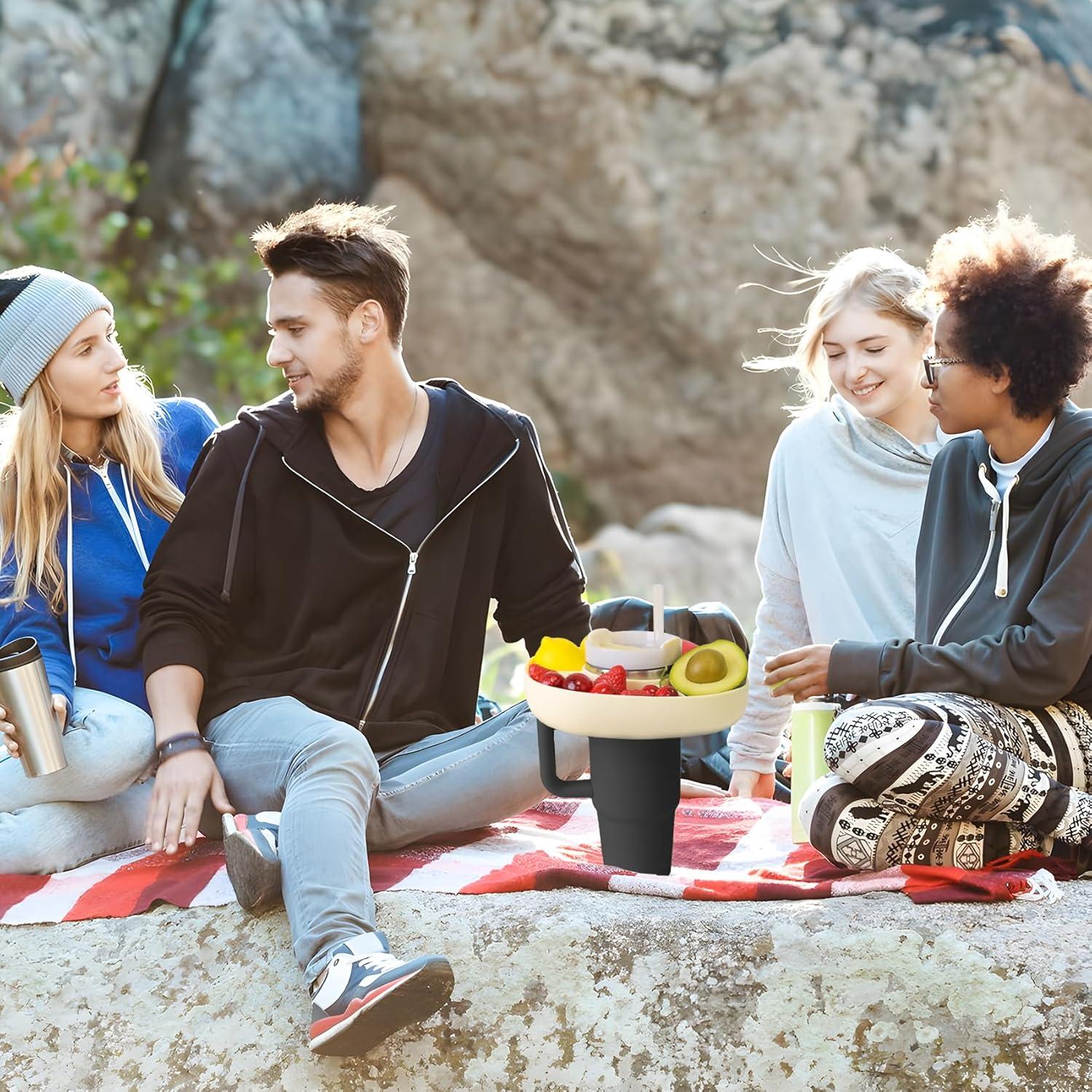 Snackschale für Stanley Tumbler mit 3 Fächern, wiederverwendbare