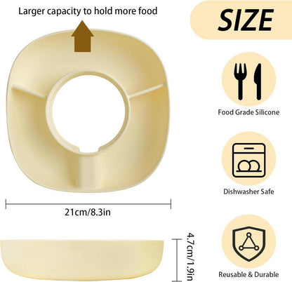 Snackschale für Stanley Trinkbecher mit 3 Fächern