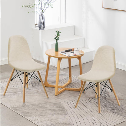 Elastische Stuhlbezüge 6er-Set Jacquard Beige – Modern & Waschbar