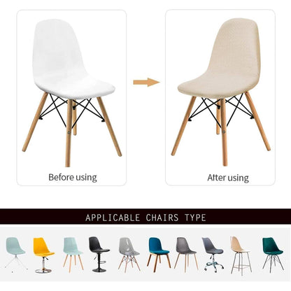 Elastische Stuhlbezüge 6er-Set Jacquard Beige – Modern & Waschbar