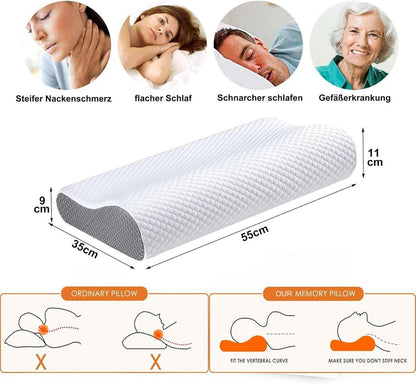 Orthopädisches Memory Foam Nackenstützkissen für Seiten- und