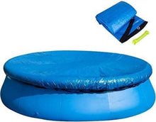 366CM Runde Poolabdeckung Schwimmbad Schutzplane Blau