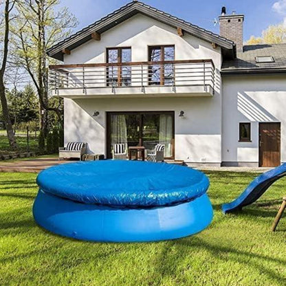 366CM Rund Poolabdeckung Blau Schwimmbad Staubdicht Winddicht