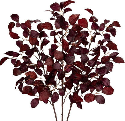 Künstliche Herbstblätter Deko Herbst Fagus Sylvatica Burgunderrot