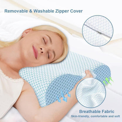 Upgrade Memory Foam Nackenstützkissen für Seiten- und Rückenschläfer