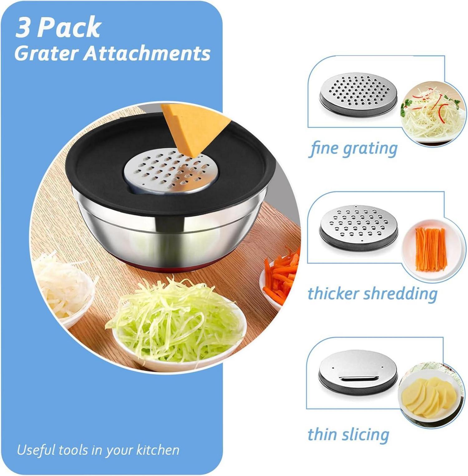 Edelstahl Schüssel Set 6er 4l 3.2l 2.5l 1.8l 1.45l 0.96l mit