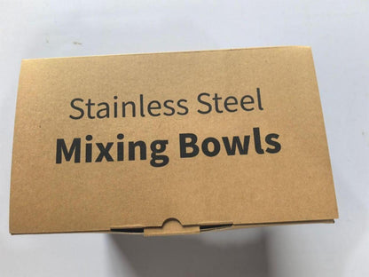 WhiteRhino Edelstahl Schüssel 6er Set mit Silikonboden