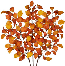 Künstliche Herbstblätter Buchenlaub Herbstdeko 3er Set Länge 97 cm