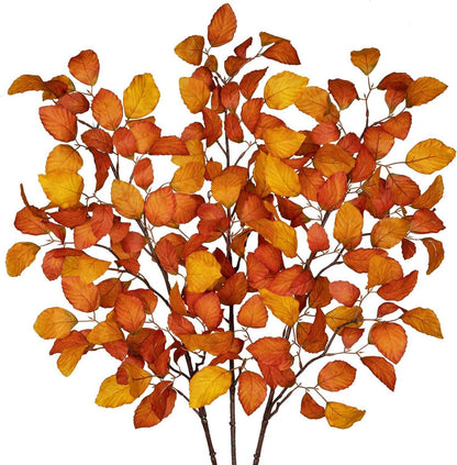 Künstliche Herbstblätter Buchenlaub Herbstdeko 3er Set Länge 97 cm