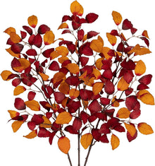 Künstliche Herbstblätter Deko Fagus Sylvatica Orange