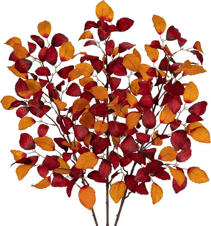 Künstliche Herbstblätter Deko Fagus Sylvatica Orange