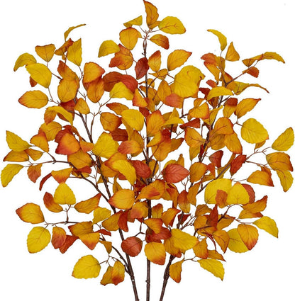 Künstliche Herbstblätter Fagus Sylvatica Deko Gold Gelb