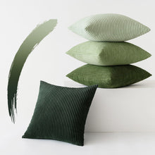 Kordsamt Kissenbezug 4er Set 40x40cm Grün weich Sofa Schlafzimmer