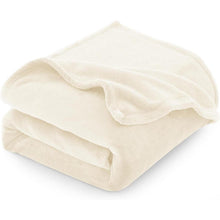 Kuscheldecke XXL 220x240 cm Creme Flanell Weich & Warm